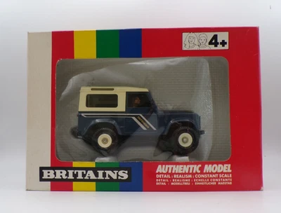 BRITAINS 9507 LAND ROVER DEFENDER 90 BLUE VERY NEAR CMINT BOXED - Image 1 of 4