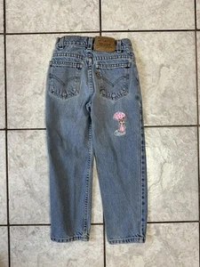 Vintage Little Levi's 550 Orange Tab Size 7 90s Made In USA Levis Precious Angel - Picture 1 of 10
