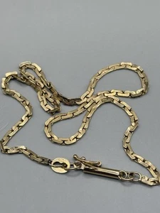 Vintage 14k 585 Gelbgold C Gliederkette Fußkettchen Armband 11" fein Nachlass Schmuck - Bild 1 von 9