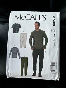 Raglan Sleeve Tops Hoodie Pants UNCUT Pattern Mens Sizes XL XXL XXXL) M7486 - Picture 1 of 2