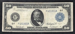 FR. 1046 1914 $50 FIFTY DOLLARS FRN FEDERAL RESERVE NOTE ATLANTA, GA VERY FINE - Picture 1 of 2