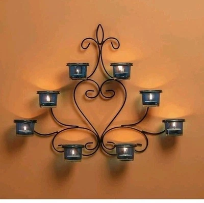 2 Pack Scrolled Iron Tealight Wall Sconce by Hosley. - Image 1 of 3