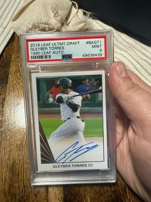 2018 Leaf Ultimate Draft - 90 Leaf Autographs Gleyber Torres #BA-GT1 Gold... Foto 1 de 2