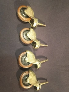 Konvolut 4 alte goldene Rollen Servierwagen Möbel Diener Vintage Design - Bild 1 von 11