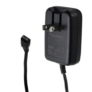 BlackBerry OEM (5V/700mA) Micro-USB Corded Wall Charger - Black (PSM04A-050RIM) - Picture 1 of 2