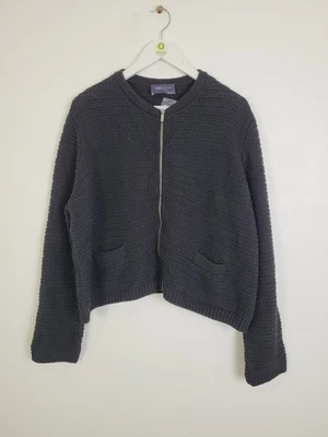 M&S Womens Knitted Textured Long Sleeve Zipped Jacket Black Size XL NEW F2 - Image 1 of 4