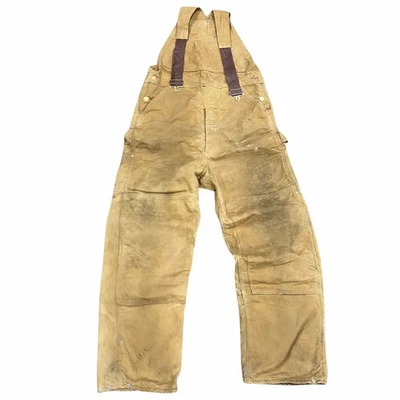 Carhartt Lined Winter Overalls 36 x 32 Mens Used Vintage — 第 1/2 张图片