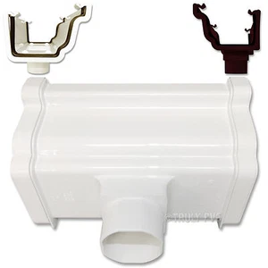 Eurocell RWKO1 Conservatory Gutter Running Outlet for Downpipe / Drain Point - Picture 1 of 9