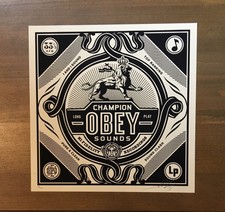 Shepard Fairey Obey Giant RECORDS Signed Numbered Screen Print 35/200 RARE