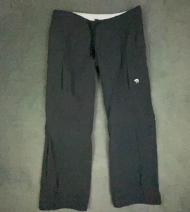 Mountain Hardware Pants Womens 12 Black Convertible Hiking Outdoor Light Weight - Picture 1 of 12