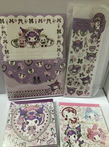 Sanrio Kuromi Amenomori Fumika Set Buchstabenset Notizblöcke Stickerbögen - Bild 1 von 5