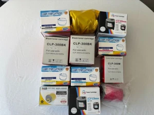 Lot of 12 Toners - CLP-300 - 4 black, 4 Magenta, 2 Yellow and 2 Cyan - Picture 1 of 6