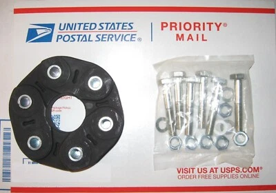 DRIVESHAFT RUBBER COUPLING FLEX JOINT w Bolt & Nut for Veracruz Sorento Santa Fe - Image 1 of 4