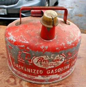 VTG Brookins Service Station Galvanized Steel Gas Can No. 691 ?1 Gallon? - Picture 1 of 7