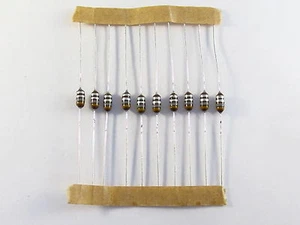 10 Stück/pcs Siemens HF-Drossel axial, 180nH, 1A, 25MHz, 3,3x7mm B78108-T3181-K - Picture 1 of 1