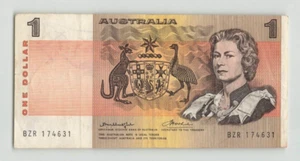 AUSTRALIA 1 Dollar 1976, P-42b1, Central Security Thread Knight & Wheeler . B7 - Picture 1 of 2