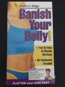 omen's edge Banish Your Belly VHS Video Tape Brand New Sealed - Picture 1 of 6