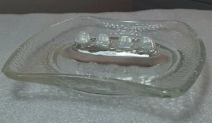 Cenicero vintage HOLIDAY INN Hotel Motel vidrio transparente en relieve años 60 70 80 90 - Imagen 1 de 4