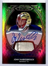 2020-21 UD Stature Portrait John Vanbiesbrouck Auto Patch /33 #78 *ML*