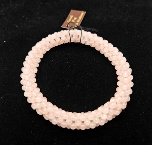 Pulsera de cuarzo rosa con cuentas piedras semipreciosas vintage Carol para Eva Graham - Imagen 1 de 19