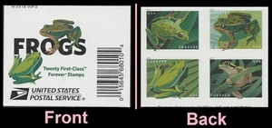 US 5395-5398 5398a Frogs F label block 4 MNH 2019 - Picture 1 of 1