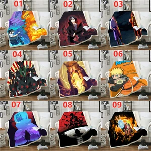 Naruto Anime Sherpa Fleece Throw Blanket Plush Soft Blanket Home Decor - Foto 1 di 24