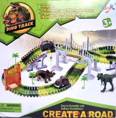 Dino Track Create A Road Raceway Tracks Bends & Flex NIB - Image 1 of 4