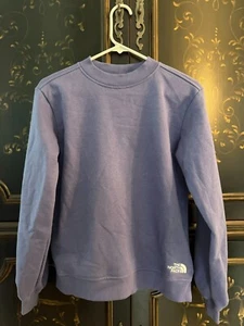 $45 The North Face Camp Fleece Slouchy Crew Neck Sweater | Cave Blue | XL 14/16 - Picture 1 of 9