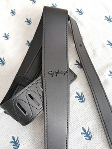 2.3'' Wide Adjustable PU Leather Strap For Epiphone Electric Guitar Bass - Black - Picture 1 of 4