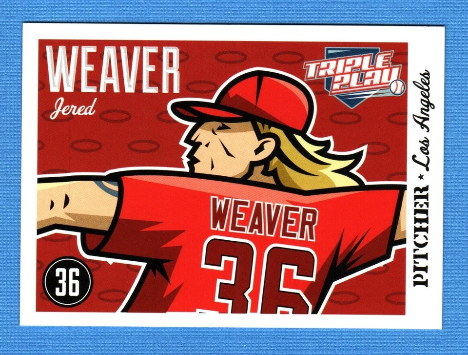 Panini Triple Play #39 2012 Jered Weaver Los Angeles Angels Foto 1 de 1