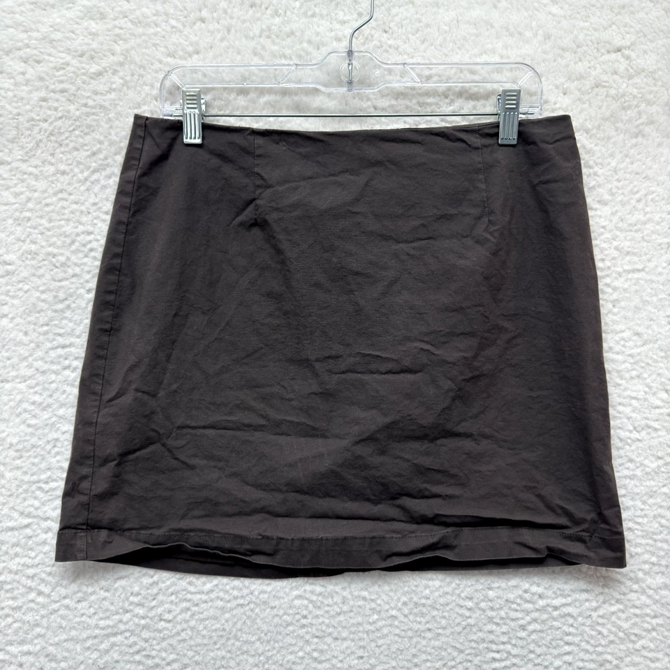 Y2K Vintage Gap Mini Skirt 12 30 Large Brown Corpcore Office Boho Fairy Grunge - Image 1 of 4