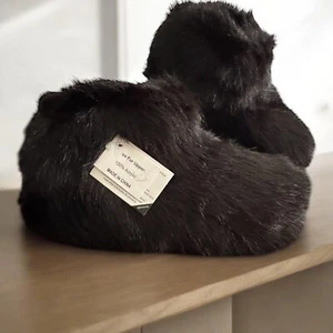 UGG Amary Damen-Stiefelette schwarz Kunstfell flauschig Wolle Slipper US-Größe 5 neu mit Etikett - Bild 1 von 6