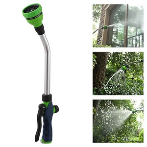 Metal Garden Hose Watering Wand Heavy Duty Nozzle Sprayer 8 Spray Patterns 18 In - Picture 1 of 11