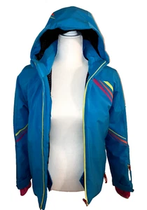 Spyder Girls Kids Boys 14 Insulated Snowboard Ski Jacket Light Blue Coat Hooded - Picture 1 of 11