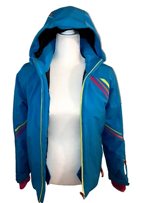 Spyder Niñas Niños Niños 14 Aislado Snowboard Esquí Chaqueta Azul Claro Abrigo Con Capucha Foto 1 de 4