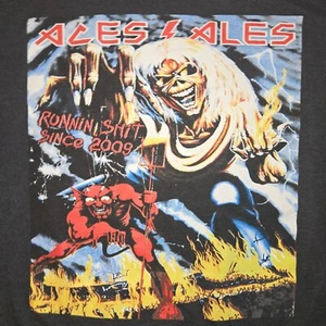 New Rare Iron Maiden Eddie Aces Ales Shirt Mens XL Black 2009 Tour Rock Vintage - Picture 1 of 10