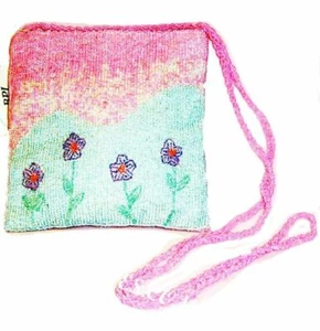 seed beads cross-body shoulder bag purse Designer Inspired handcraft sling - Picture 1 of 2