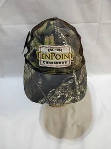 Cappello Tenpoint Crossbows Snapback Maglia Mimetico Distressed Regolabile Berretto Baseball NUOVO - Foto 1 di 8