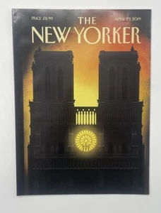 The New Yorker Magazine April 29 2019 “Our Lady”Cathedral Bob Staake Notre Dame - Picture 1 of 20