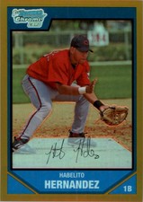 2007 Bowman Chrome Prospects Gold Refractors #BC47 Habelito Hernandez /50
