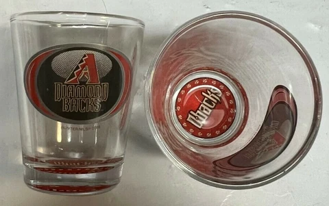 Arizona Diamondbacks MLB Bottoms Up 2oz Shot Glass Set of 2 Cover