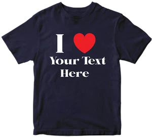Personalised Your Text T-shirt Love Birthday Celebration Party Novelty Gifts - Picture 1 of 14