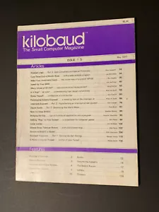 REVISTA KILOBAUD EDICIÓN 5 rara marzo 1977 UOS RARA DE COLECCIÓN COLECCIONABLE - Imagen 1 de 1