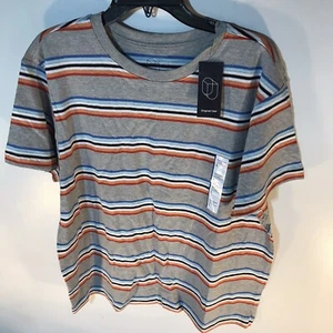 Camiseta Original Uso Gris Multicolor A Rayas Cuello Redondo Para Hombre Talla L Nueva - Imagen 1 de 5