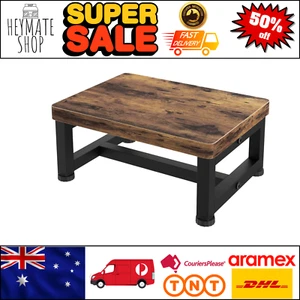 Heavy Duty Wooden Step Stool, 500-LB Capacity, Non-Slip Feet, Rustic Brown - Picture 1 of 7