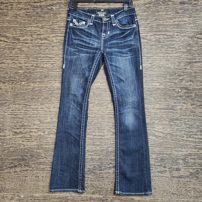 Big Star Jeans Women 25 R Maddie Low Rise Fit Distressed Boot cut Wide Denim - Изображение 1 из 4