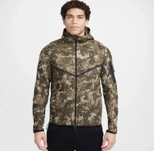 Nike Air Tech Fleece Full Zip Windrunner Hoodie Camo Men Sz 2XLT New HV5055-276 - Picture 1 of 5