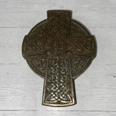 Vintage Celtic Cross Trinket Jewllery Box 7.5”x5.5” PK - Image 1 of 4