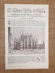 Le Cento Città d'Italia 16 marzo 1887 Milano Il Secolo Sonzogno Ristampa - Picture 1 of 1
