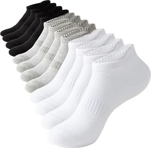 Calcetines tobilleros de bambú para hombre con lengüeta en el talón corte bajo fino rendimiento deportivo 6 pares - Imagen 1 de 12